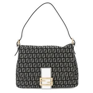 FENDI Black Leather Shoulder Bag